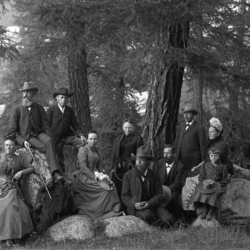 Wilhelm Conrad Röntgen mit Familie und Freunden in Pontresina, Schweiz (1891)